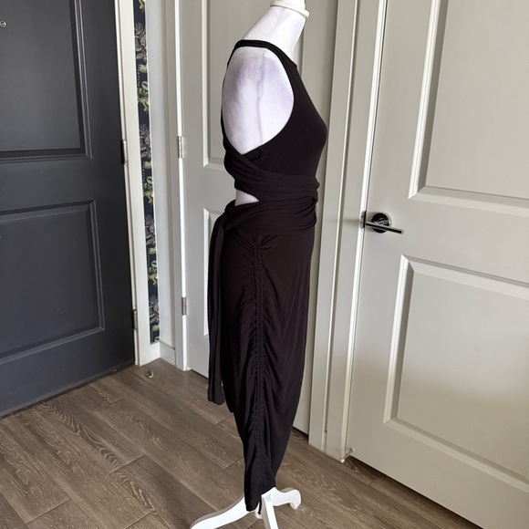 Free People Beach Paradise Convertible Multi-way Tie Dress in Black Size M - Picture 6 of 10